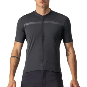 Castelli Unlimited Allroad Short Sleeve Mens Cycling Jersey - Grey Streetwear attitude Ribbed Collar Trim