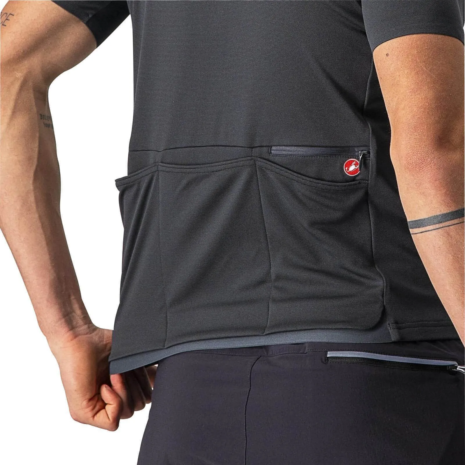 Castelli Unlimited Allroad Short Sleeve Mens Cycling Jersey - Grey Oversized Fit Anti Static Fabric