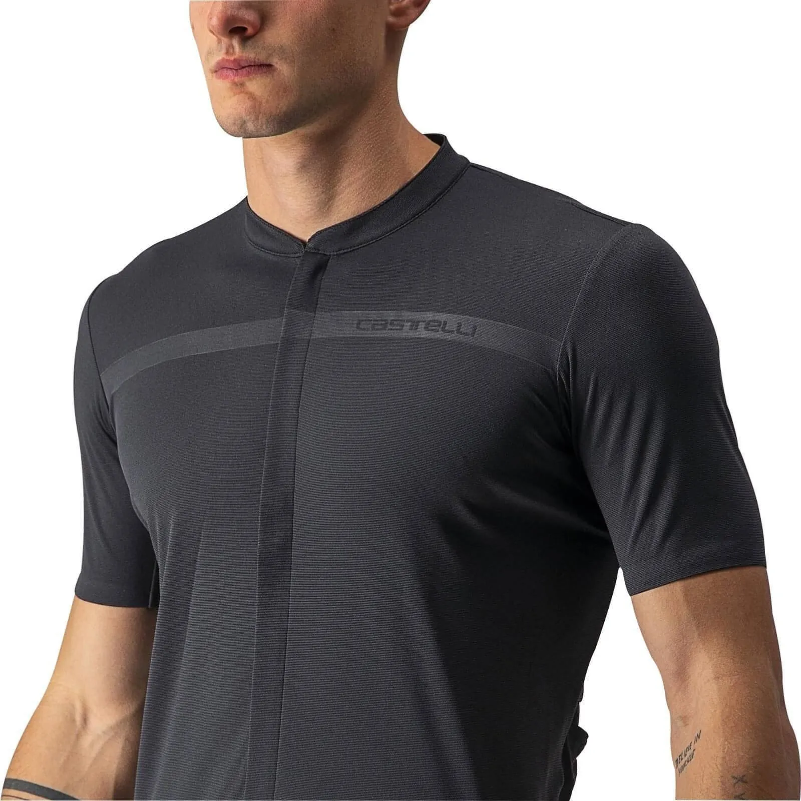 Outdoor Essentials EcoFriendlyDyes Castelli Unlimited Allroad Short Sleeve Mens Cycling Jersey - Grey