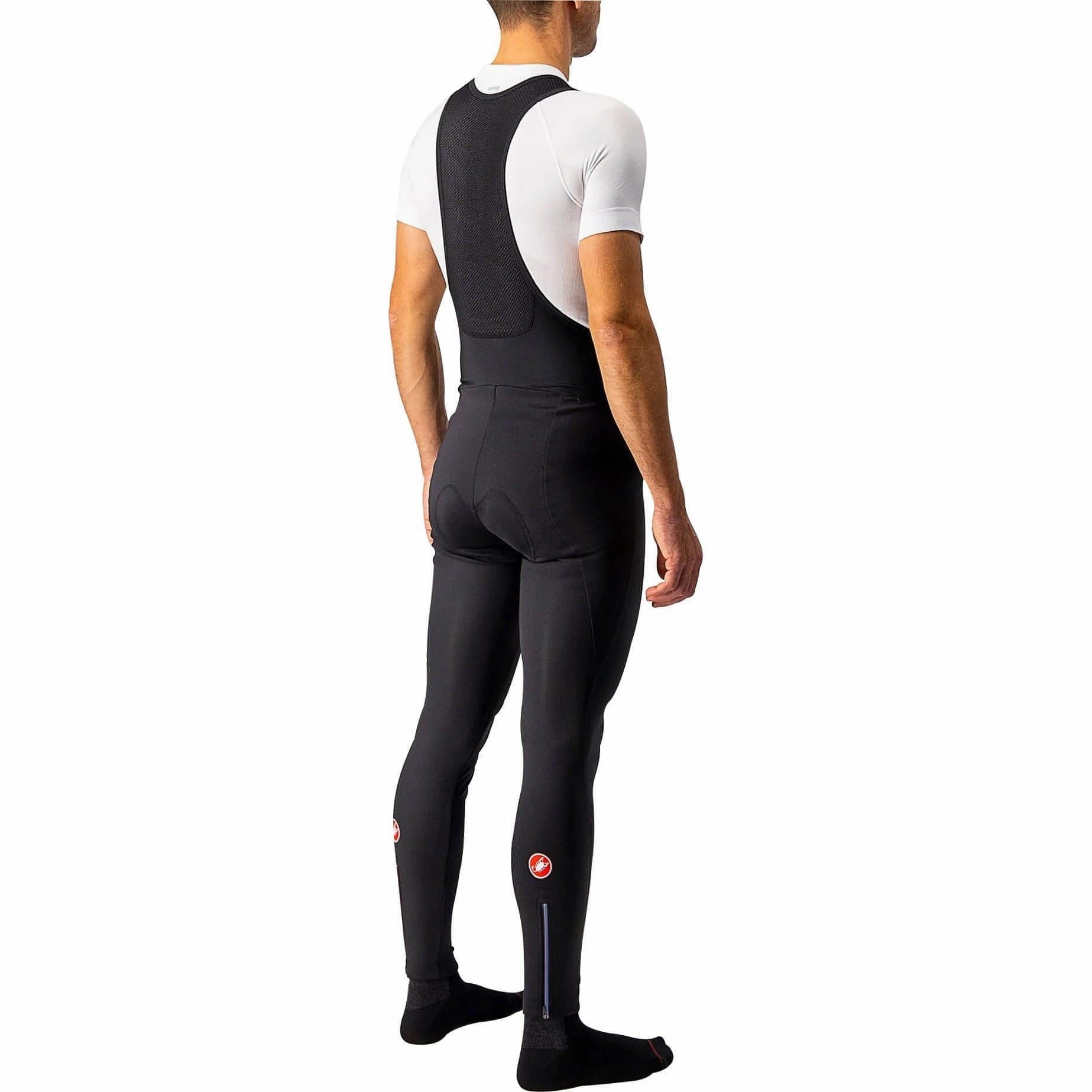 Flexible Waist Castelli Entrata Wind Mens Cycling Bib Tights - Black