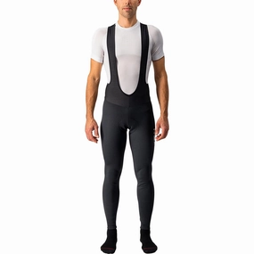 Castelli Entrata Wind Mens Cycling Bib Tights - Black Light and Comfortable