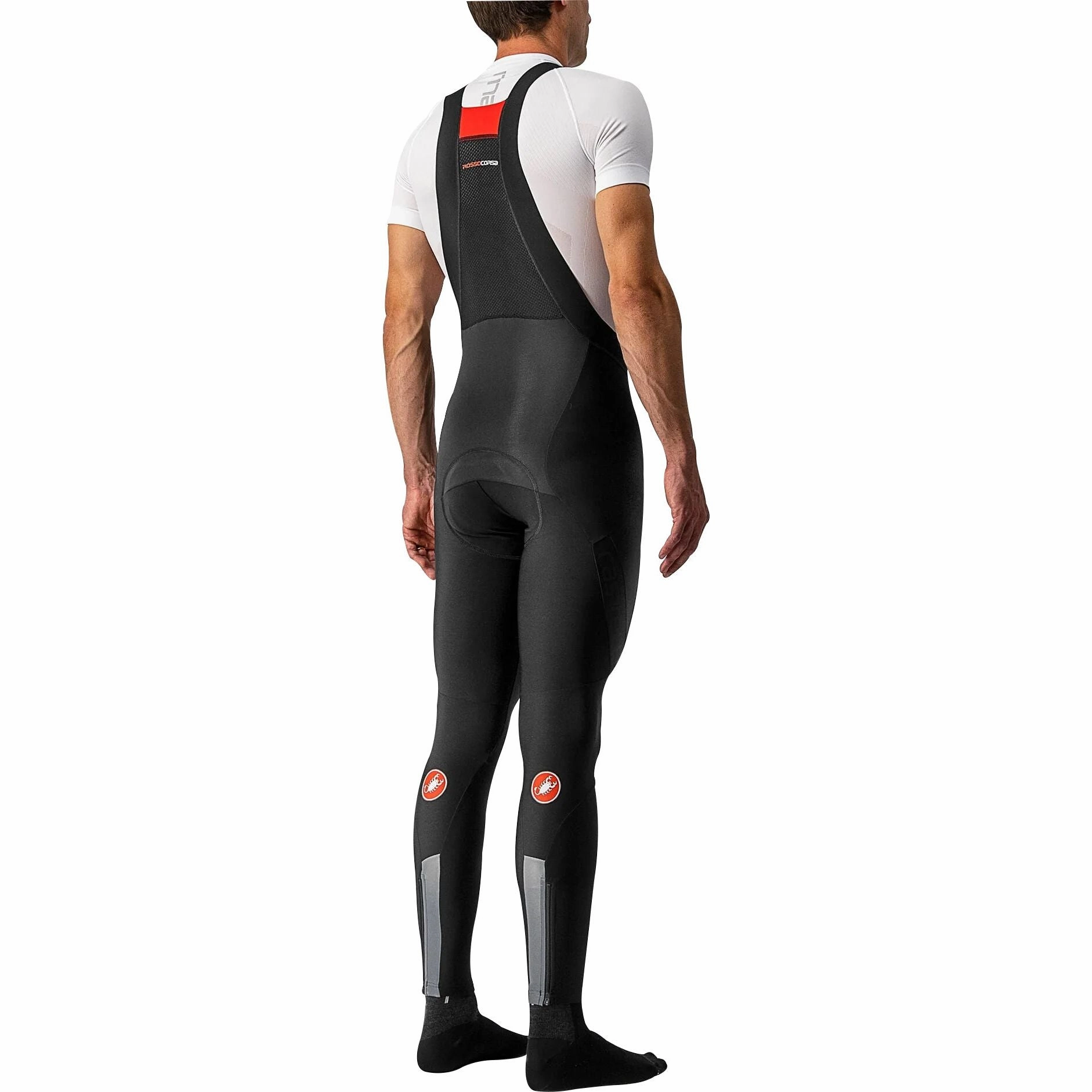Performance Comfort Breathable Construction Castelli Sorpasso RoS Mens Cycling Bib Tights - Black