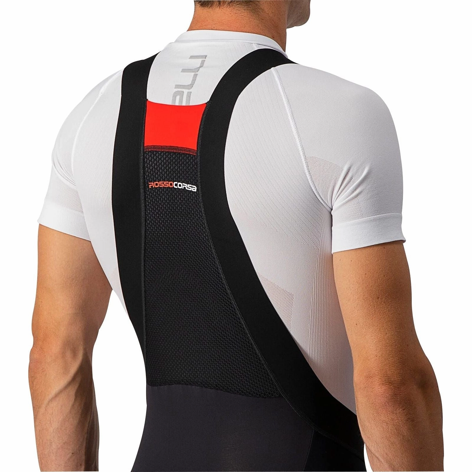 Reflective Trims Castelli Sorpasso RoS Mens Cycling Bib Tights - Black
