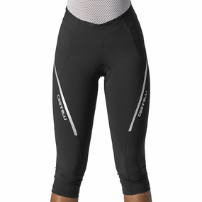 Skin Friendly Casual Wearer Castelli Velocissima 3 Womens Cycling 3/4 Tights - Black
