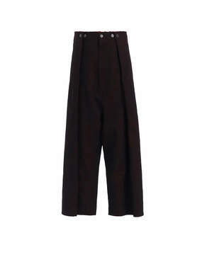 RED BACK SIDE DENIM SIDE TUCKED PANTS Bold Waistband