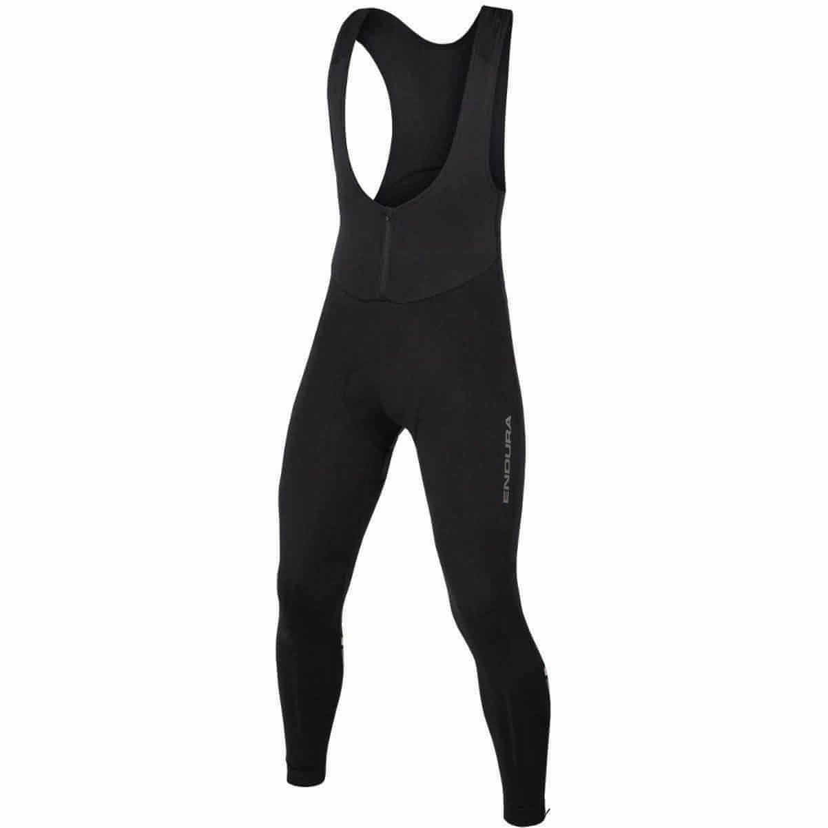 No Snag Zipper Guard Outdoor Workout Capri Endura Windchill Mens Cycling Bib Tights - Black