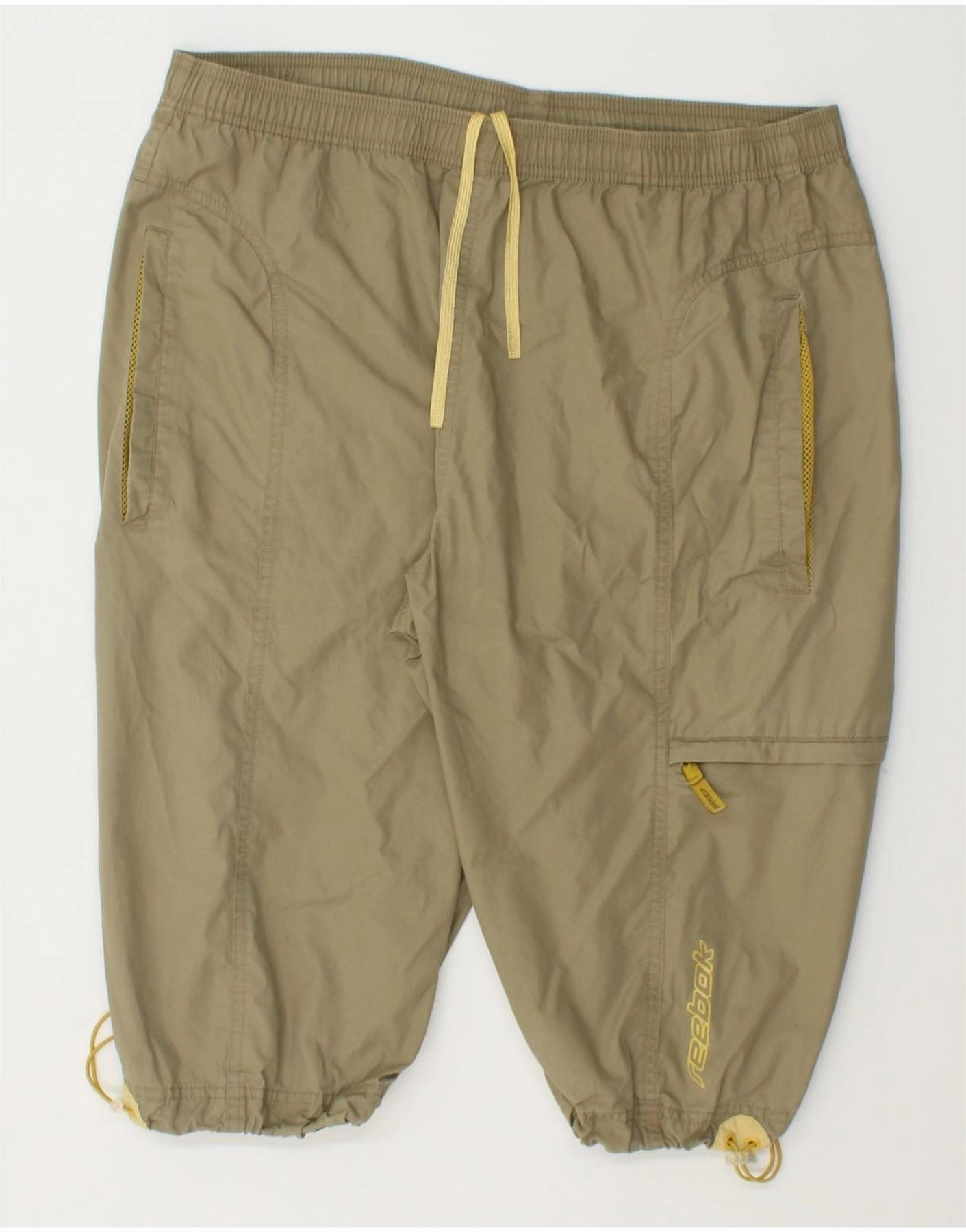 Core Flex Sandals REEBOK Mens Cargo Bermuda Shorts Small W32 L15 Khaki Cotton