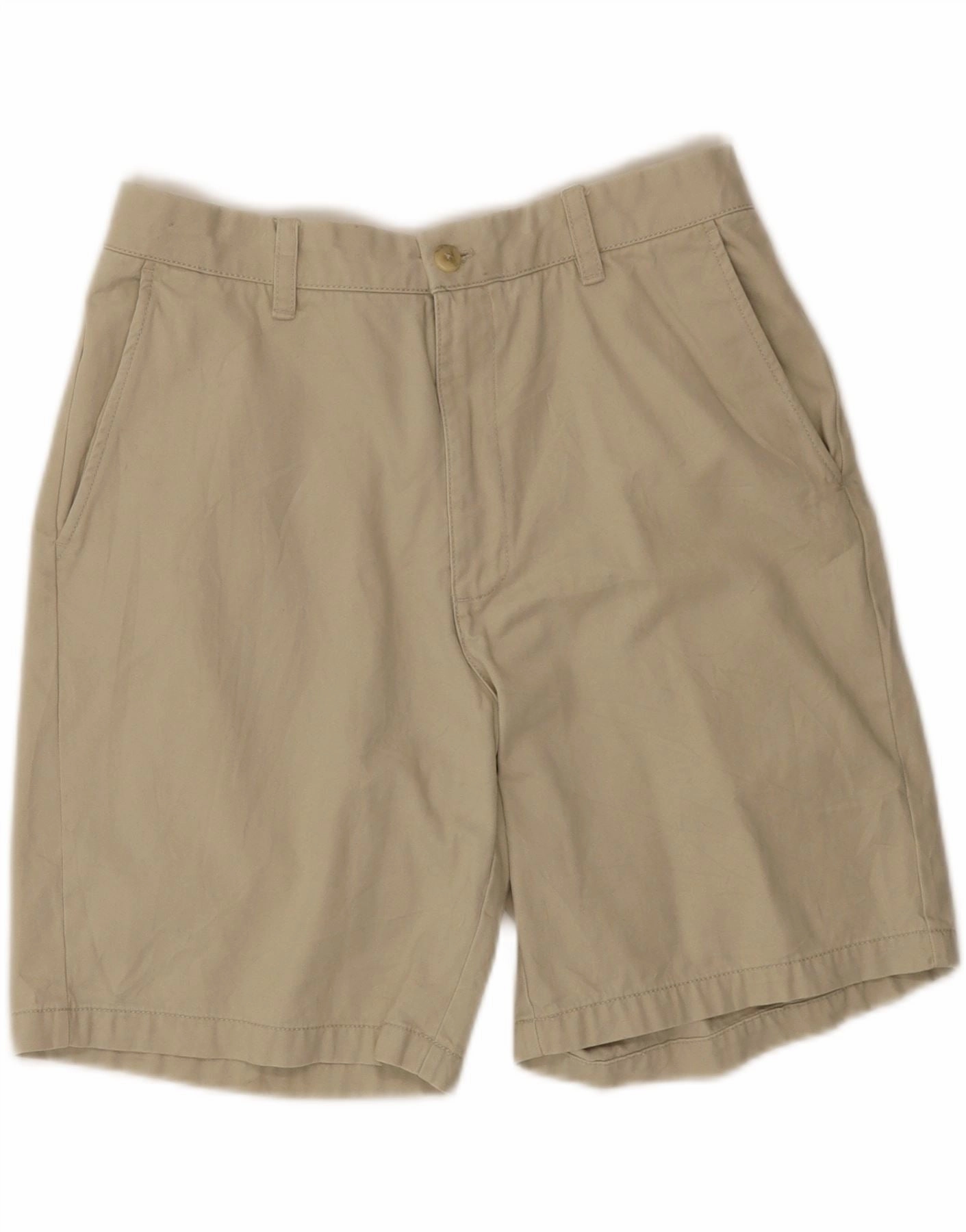 Stylish Fit IZOD Mens Chino Shorts W33 Medium Beige Cotton