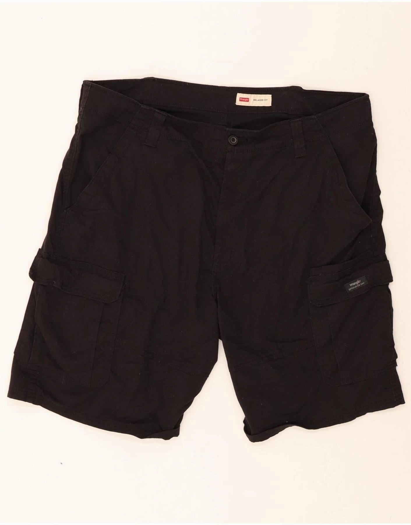 cycling attire waterproof WRANGLER Mens Relaxed Fit Cargo Shorts W38 XL Black Cotton