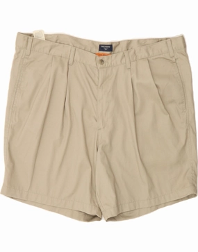 DOCKERS Mens Stain Defender Pegged Chino Shorts W44 2XL Beige Cotton Glide On Mobility Cut