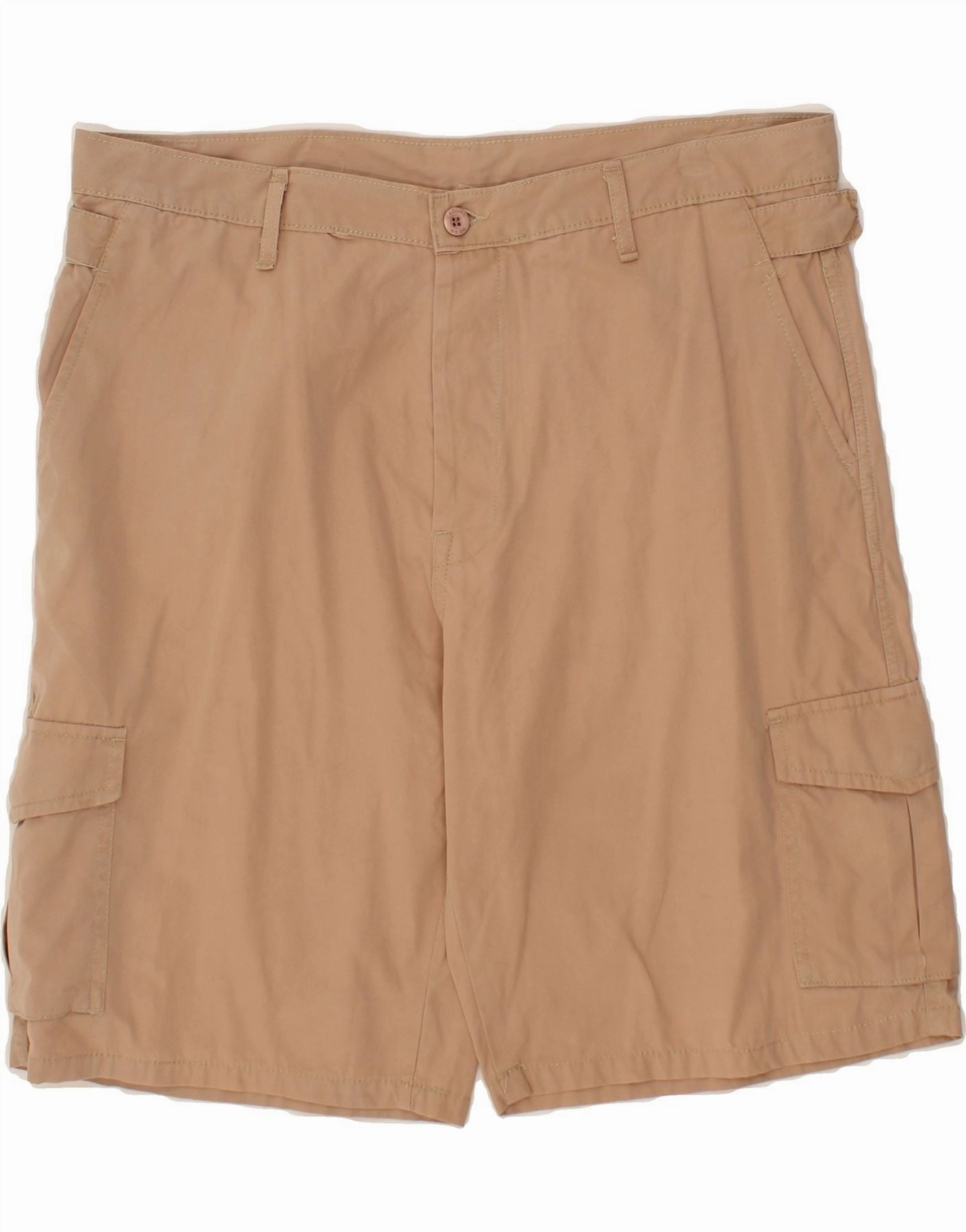 VINTAGE Mens Cargo Shorts W40 XL Beige Cotton Tennis shorts Versatile Design