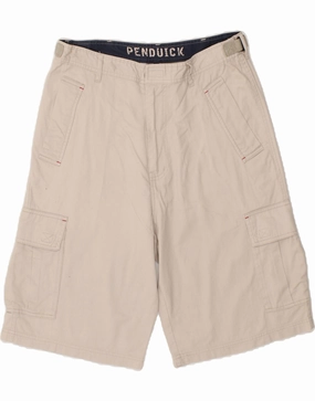 Loose Fit VINTAGE Mens Cargo Shorts Large W32 Grey Cotton