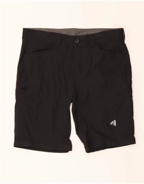 WideLegOpening EDDIE BAUER Mens Cargo Shorts W36 Large Black Nylon