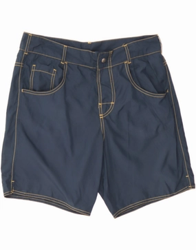 COAST Mens Casual Shorts Medium W32  Navy Blue Polyester Ombre effect Chill Vibes