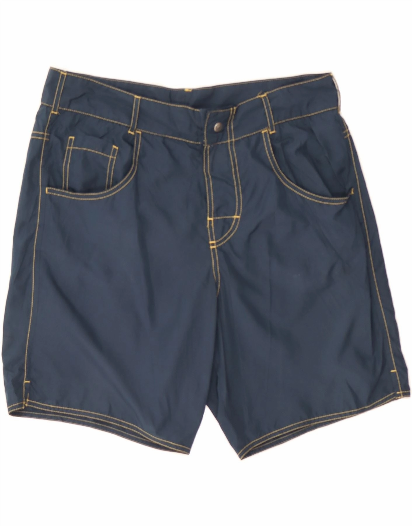 COAST Mens Casual Shorts Medium W32  Navy Blue Polyester Ombre effect Chill Vibes