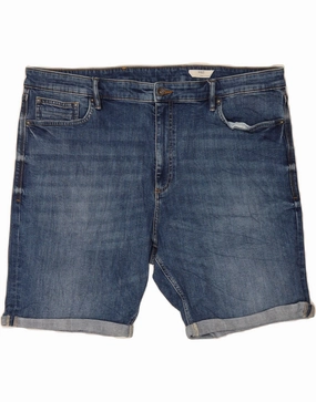 ski wear Easy Adjust Drawcord MARKS & SPENCER Mens Denim Shorts W44 2XL Blue Cotton