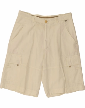 Easy Care Fabric INVICTA Mens Cargo Shorts IT 52 XL W34 Off White Cotton