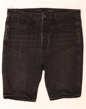 Comfy Wear WRANGLER Mens Denim Shorts W34 Large  Black Cotton
