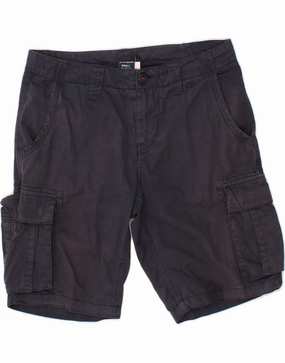 CHAMPION Mens Cargo Shorts IT 46 Small W29 Navy Blue Cotton Tailored Cut Easy Care Fabric