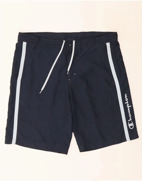 Non Slip Inner Grip color - fast CHAMPION Mens Graphic Chino Shorts Large W36  Navy Blue Polyester