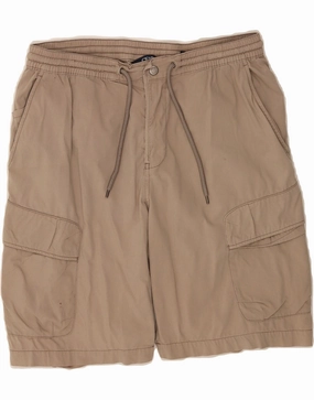 CHAPS Mens Cargo Shorts Medium W32  Beige Cotton Freestyle Fit