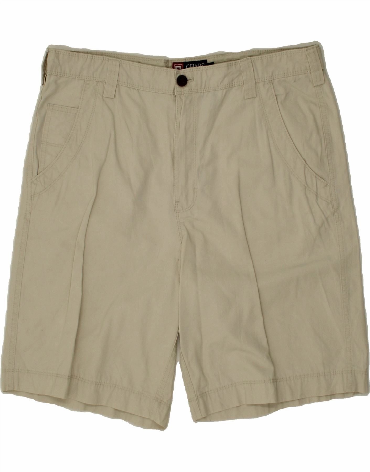Breezy Vibe CHAPS Mens Cargo Shorts W36 Large  Off White Cotton