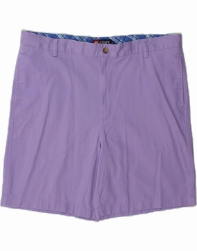 petite size CHAPS Mens Casual Shorts W42 2XL Purple Cotton