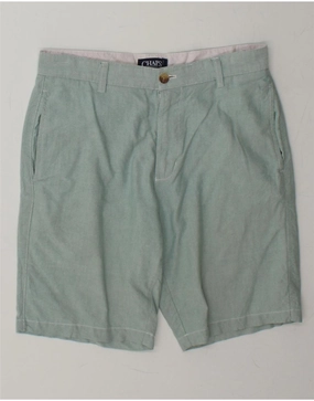 CHAPS Mens Chino Shorts W30 Medium Green Cotton factory work