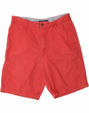 UPF Sun Protection Pilates wear CHAPS Mens Chino Shorts W32 Medium Red Cotton