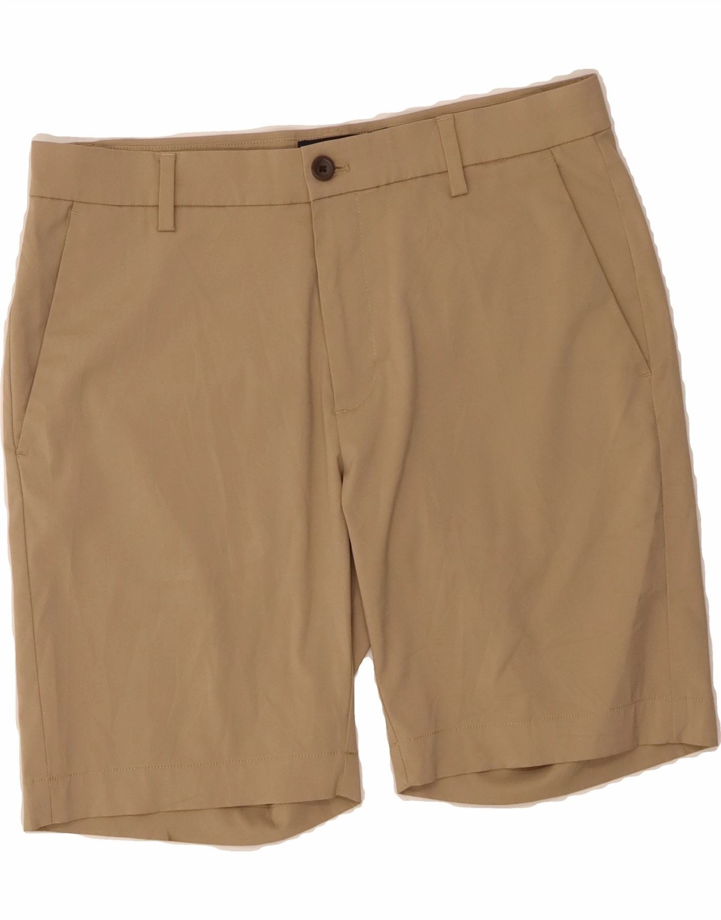 CHAPS Mens Chino Shorts W33 Medium  Brown Polyester Adjustable Waistband