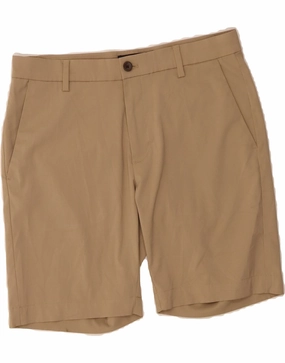 CHAPS Mens Chino Shorts W33 Medium  Brown Polyester Adjustable Waistband