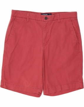 CHAPS Mens Chino Shorts W34 Large Red Cotton Friction Reducing Lining