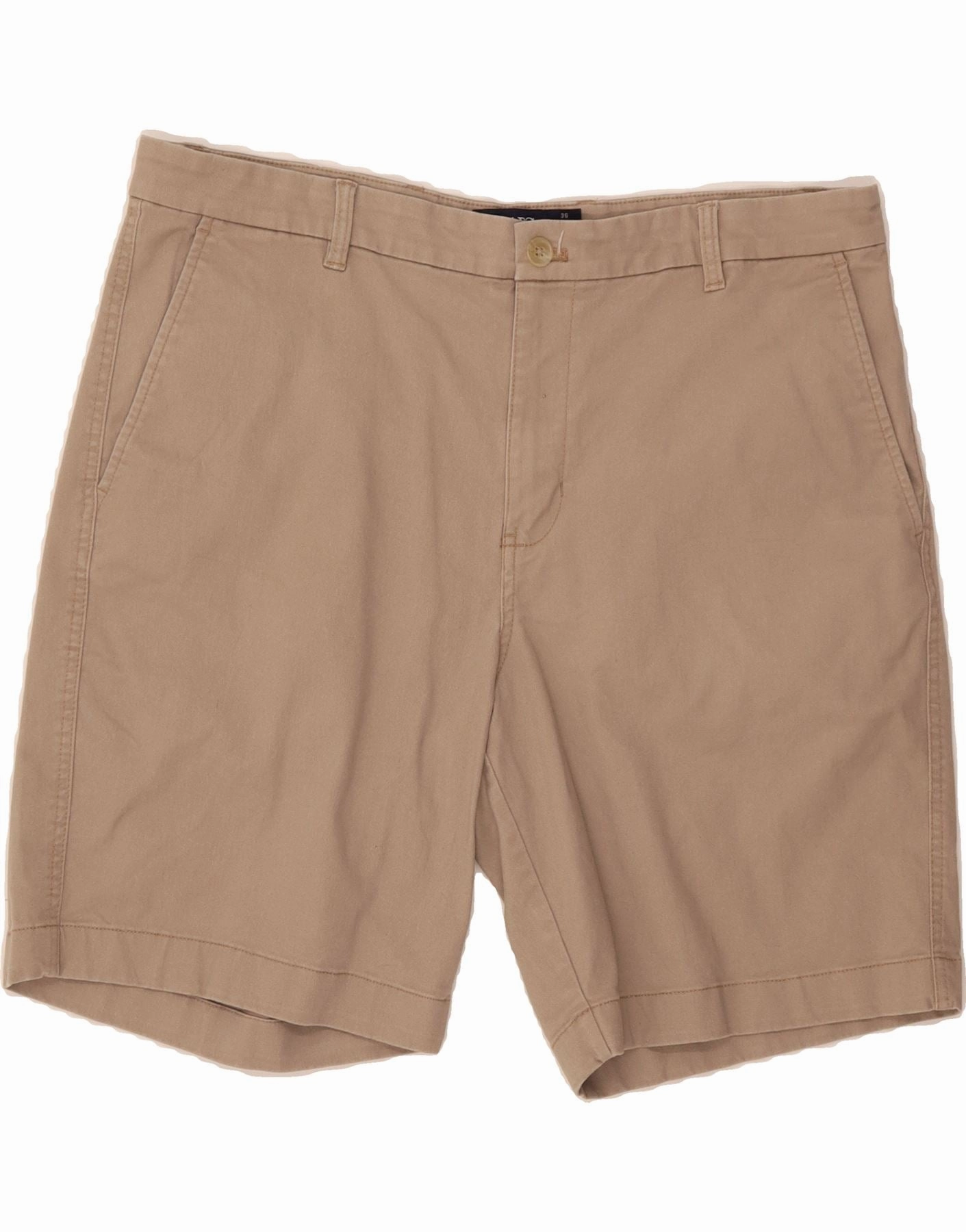 CHAPS Mens Chino Shorts W36 Large Beige Cotton Sporty Fit Design MultiPurposeUtility