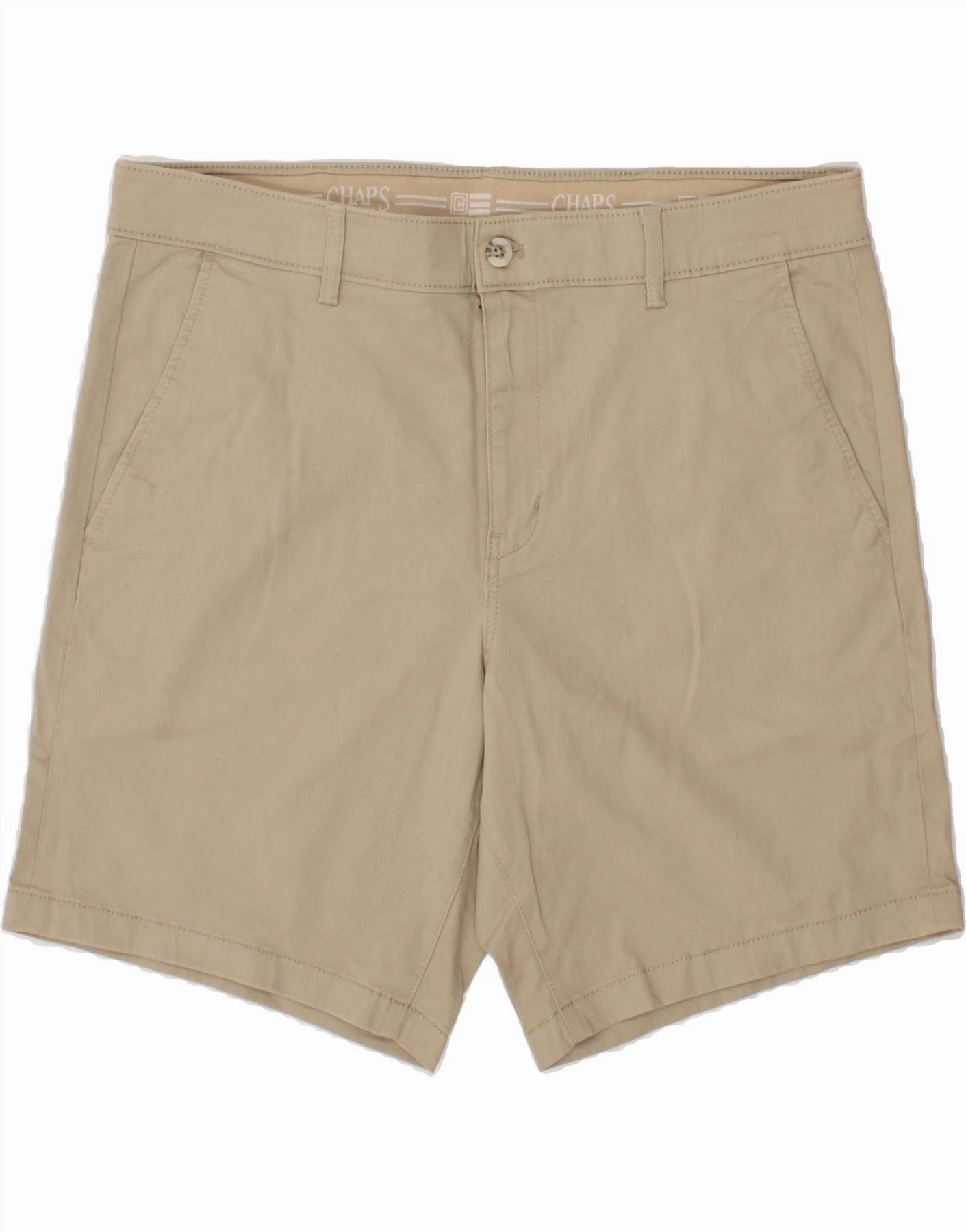 Valentine's gift Free Movement CHAPS Mens Chino Shorts W38 XL Beige Cotton