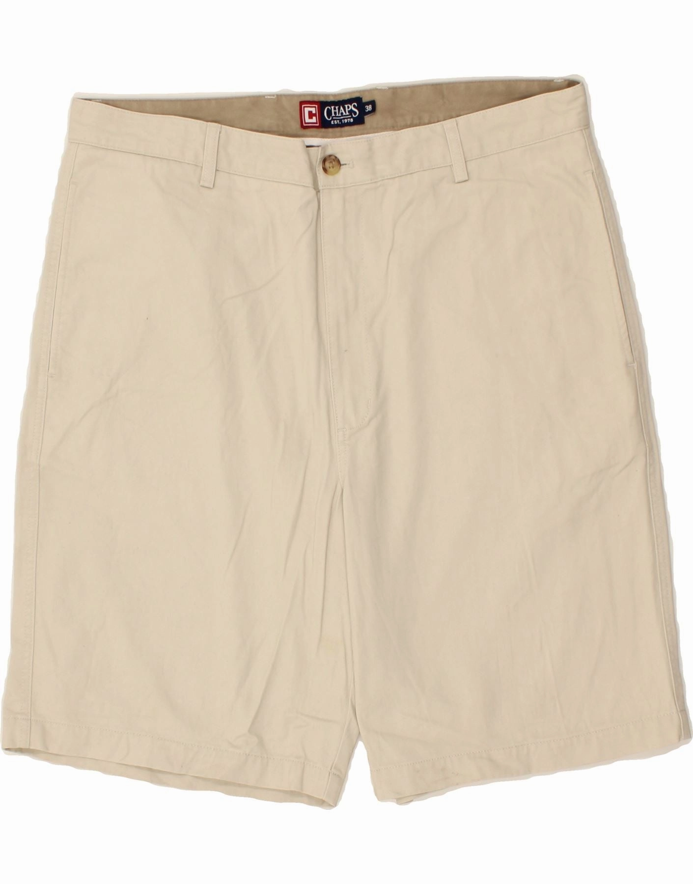 loafers Outdoor Wear CHAPS Mens Chino Shorts W38 XL  Beige Cotton