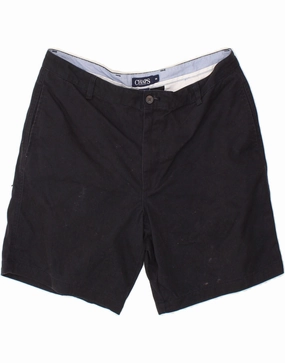 Adjustable drawstring CHAPS Mens Chino Shorts W38 XL Black Cotton