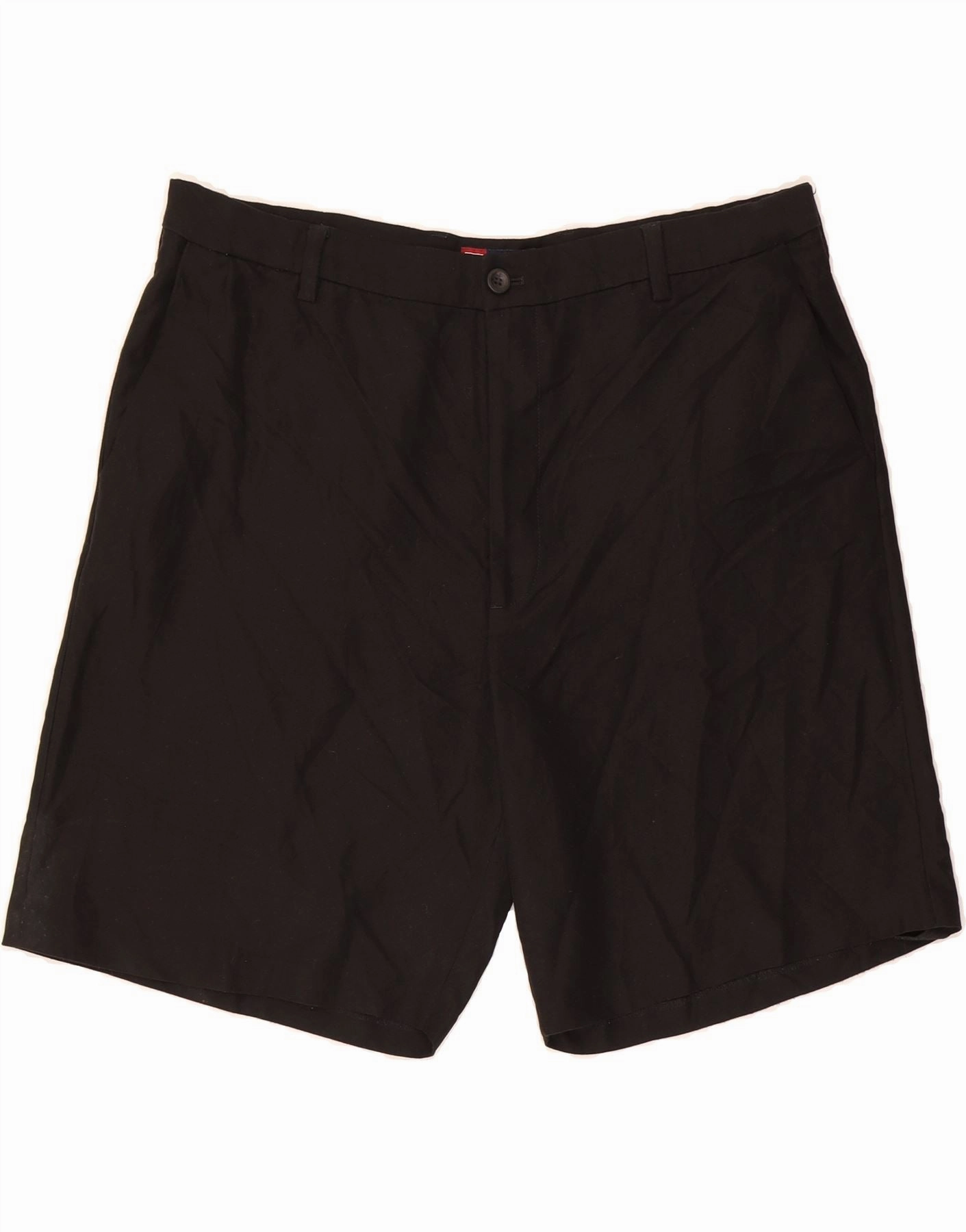 CHAPS Mens Chino Shorts W38 XL Black Polyester Anti Static Treatment