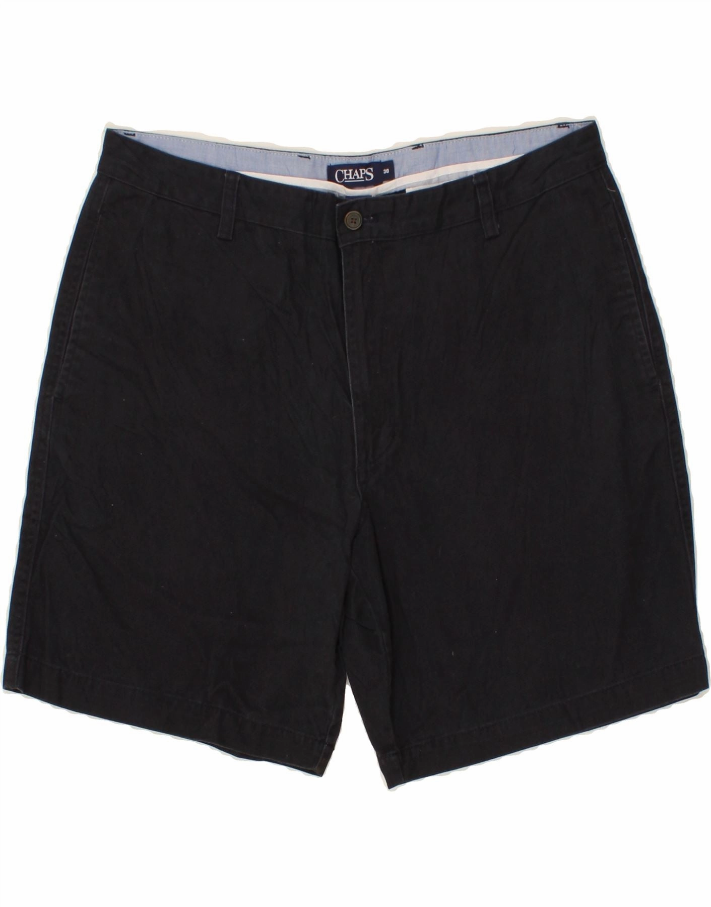 Sporty Chic garden party wear CHAPS Mens Chino Shorts W38 XL Navy Blue Cotton