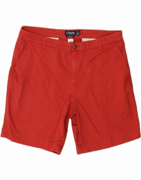 Flexible Layer Fit Breathable fabric construction CHAPS Mens Chino Shorts W38 XL Red Cotton
