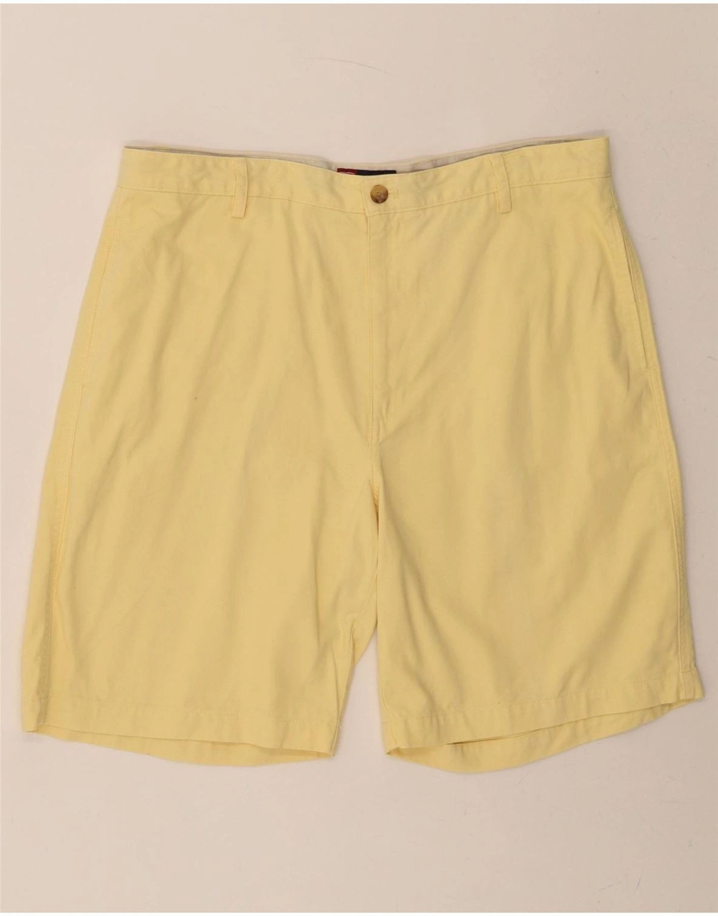 QuickDryTechnology CHAPS Mens Chino Shorts W38 XL Yellow Cotton