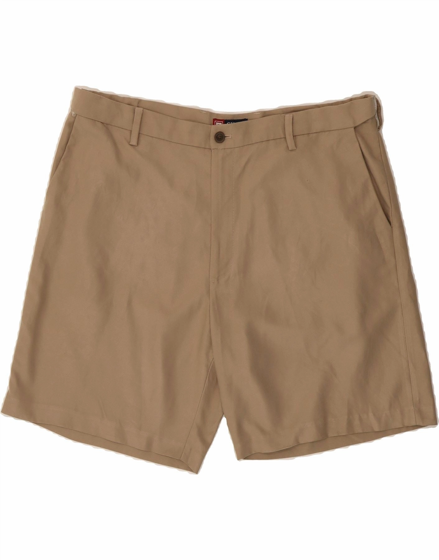 CHAPS Mens Chino Shorts W40 XL Beige Polyester Fit Flexibility