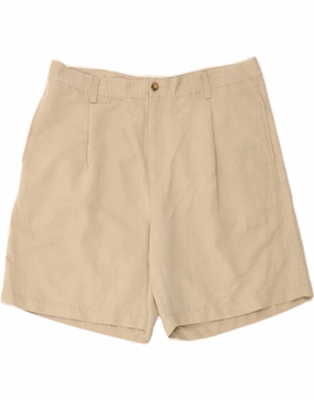 CHAPS Mens Chino Shorts W40 XL Beige Rayon suede look