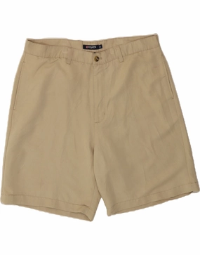 CHAPS Mens Chino Shorts W40 XL Beige Rayon Cotton shorts Slip Resistant Inner Grip