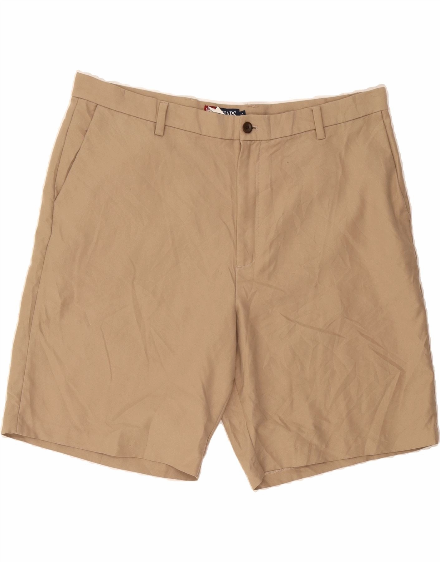 Beach Vibes CHAPS Mens Chino Shorts W42 2XL Beige Polyester