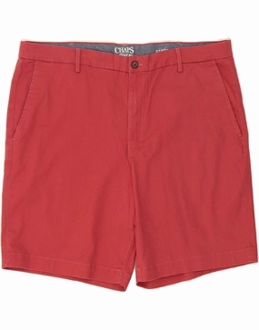 CHAPS Mens Chino Shorts W42 2XL Red Cotton Tennis wear Fit Freedom