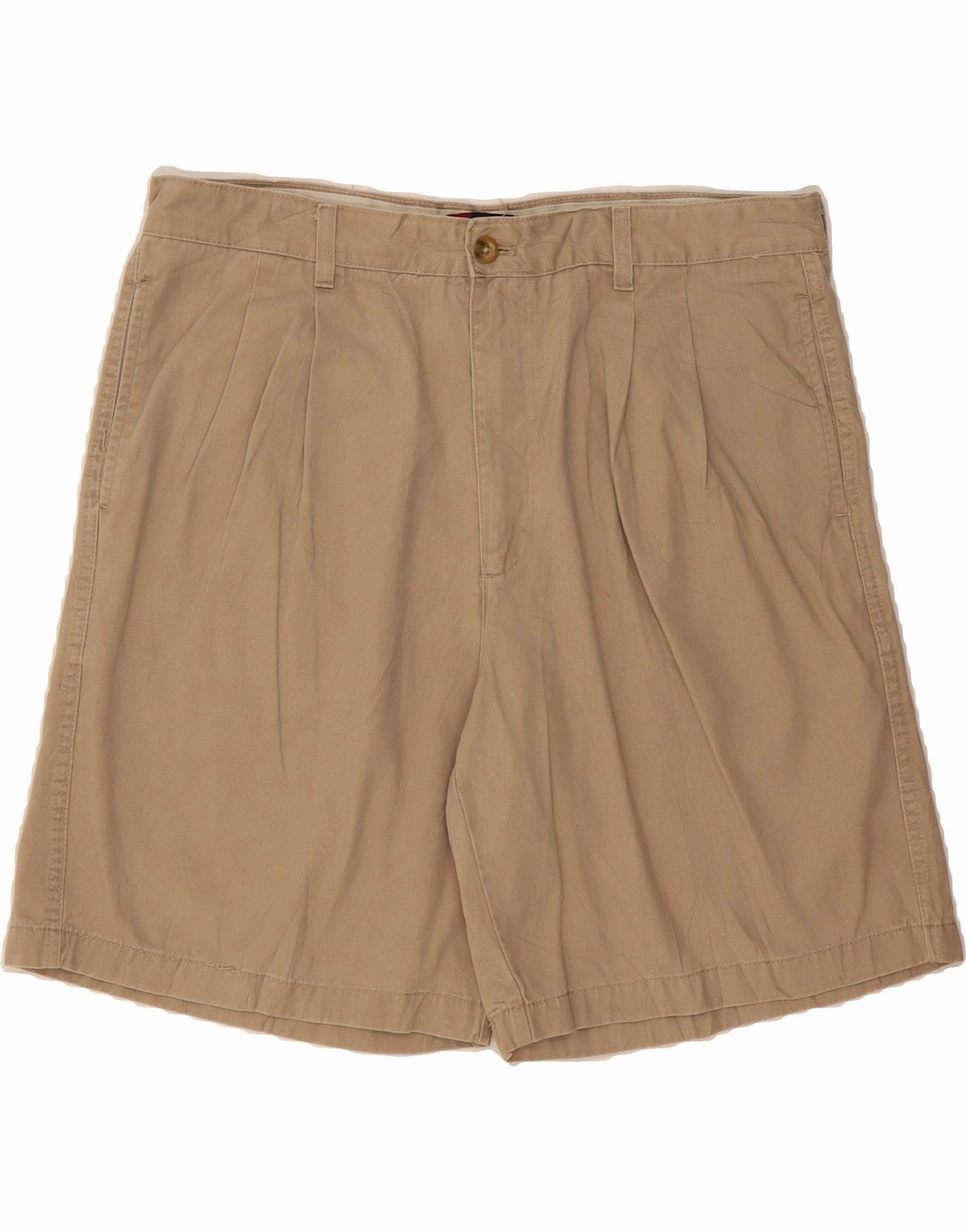 Core Fit CHAPS Mens Pegged Chino Shorts W38 XL Beige Cotton