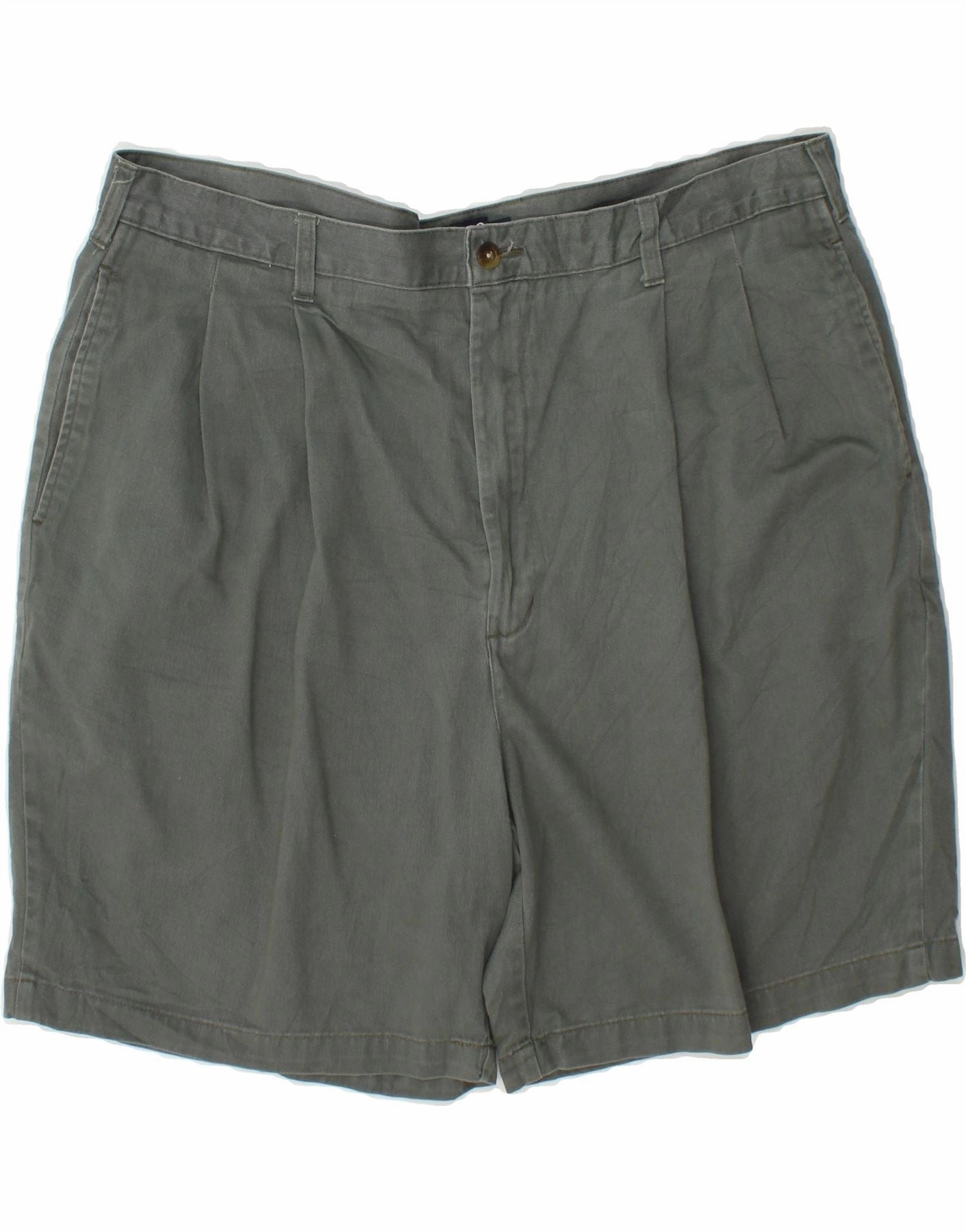 CHAPS Mens Pegged Chino Shorts W40 XL Green Cotton high waisted Slip Resistant Inner Grip