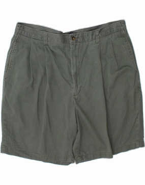 CHAPS Mens Pegged Chino Shorts W40 XL Green Cotton high waisted Slip Resistant Inner Grip