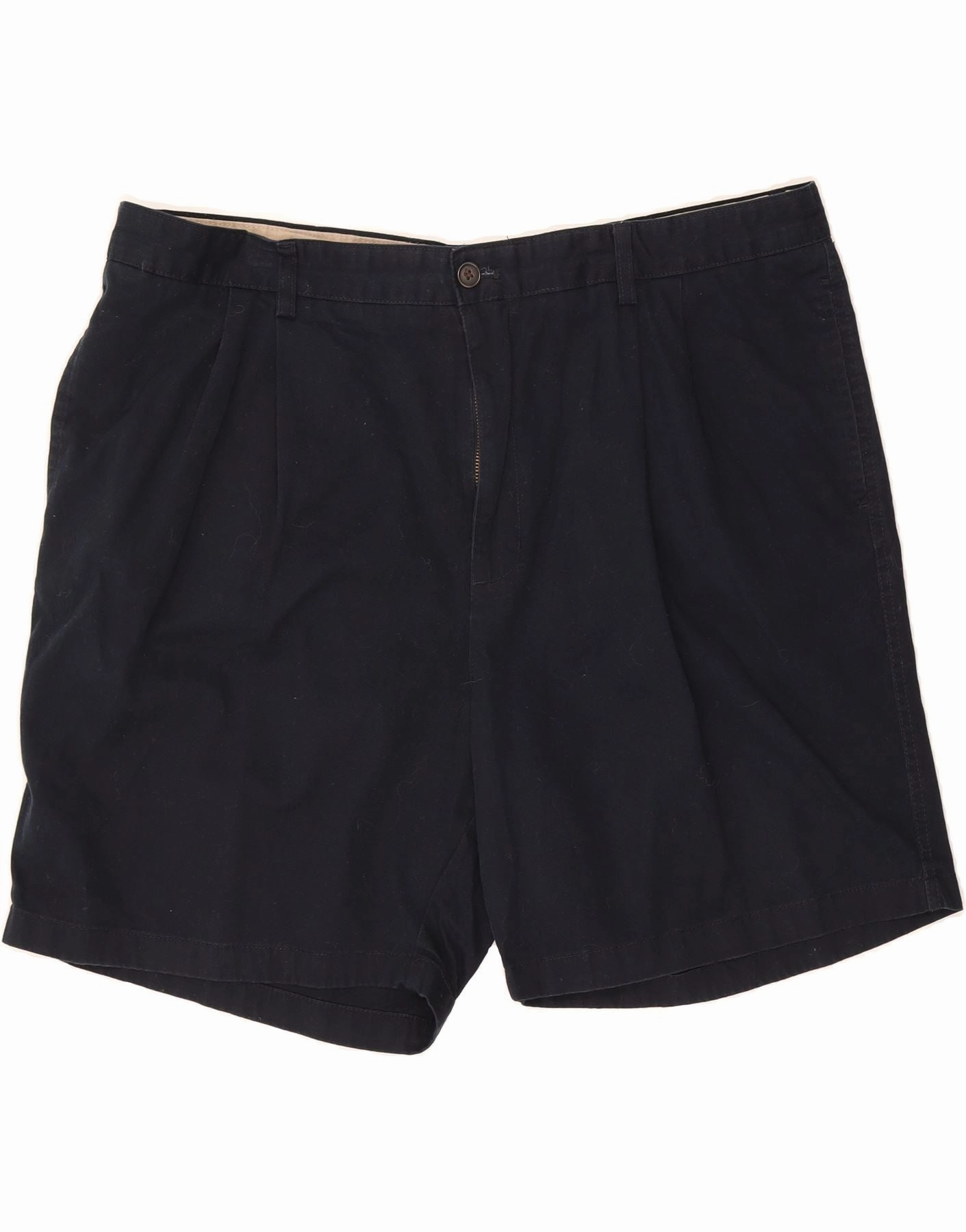 Loose Fit CHAPS Mens Pegged Chino Shorts W42 2XL Navy Blue Cotton