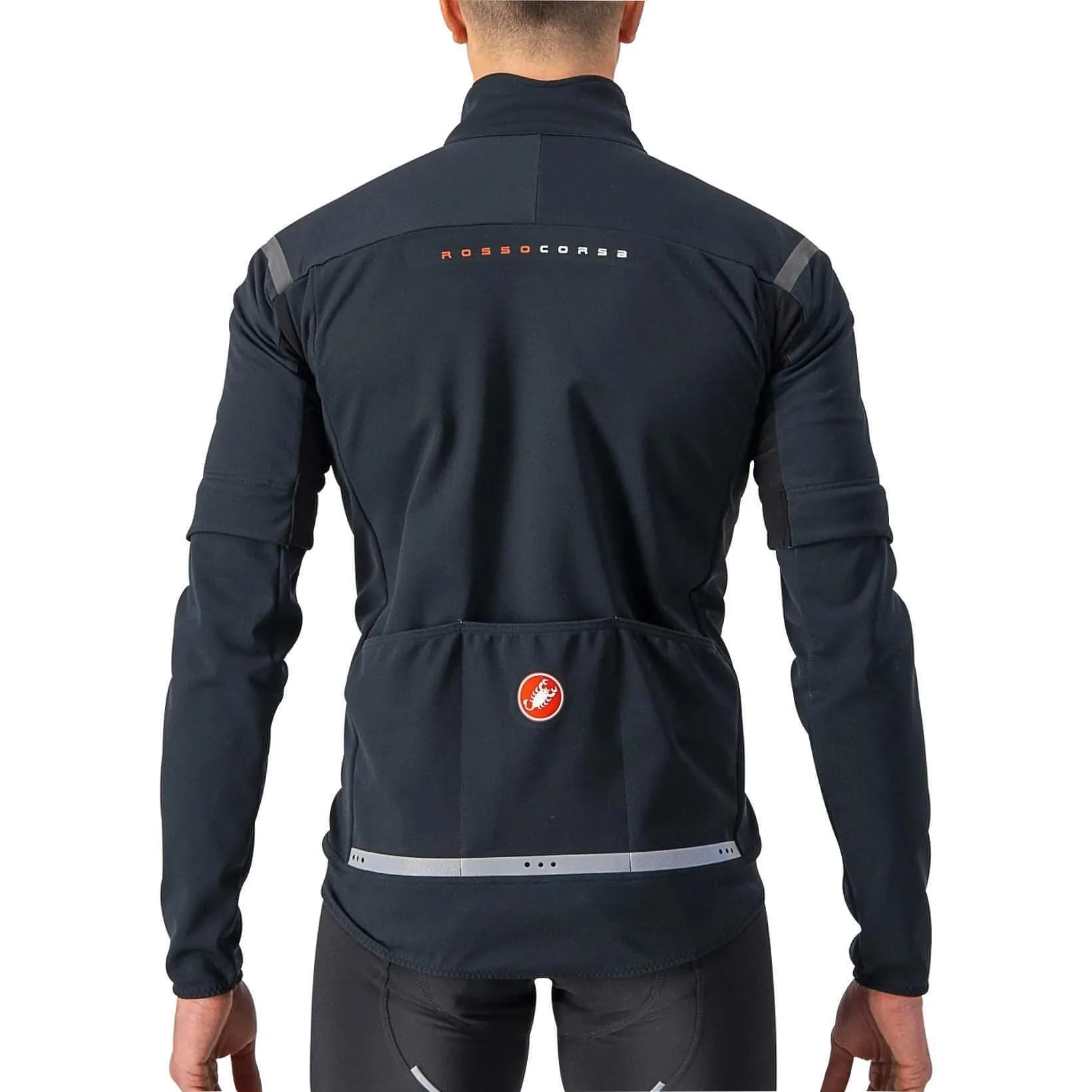 Comfort Focused Design Relaxed Fit Castelli Perfetto RoS 2 Convertible Mens Cycling Jacket - Black